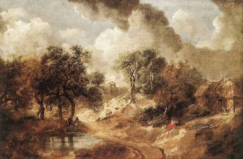 GAINSBOROUGH, Thomas Landscape in Suffolk sdg oil painting image